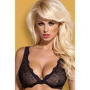 Бюстгальтер з м'якою чашкою Obsessive Emperita (Чорний, L / XL) фото 4