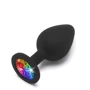 Анальная пробка с радужным кристаллом Toy Joy Rainbow Booty Jewel Medium