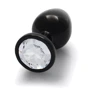 Металевий анальний затор Ouch! Heart Gem Gunmetal - Diamond, S: Матеріал Медицинский металл