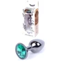 Анальная пробка с кристаллом BOSS of TOYS Boss Series - Jewellery Dark Silver PLUG Green S, BS6400033