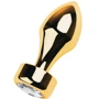 Анальна пробка із кристалом Metal By Toyfa Gold anal plug: Матеріал Медицинский металл