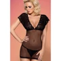 Прозрачная эротическая сорочка Obsessive 821-CHE-1, Черный, S/M