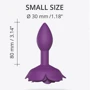 Силиконовая анальная пробка Love To Love OPEN ROSES S SIZE - PURPLE RAIN: Наличие вибрации Нет