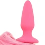 Анальна пробка з хвостиком Unicorn Tails Pastel, 8,4х3,2 см, рожевий фото 7