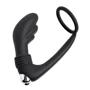 Вибростимулятор простаты с эрекционным кольцом Prostatic Play Cock Ring Vibrating Prostate (черный)