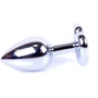 Анальная пробка с кристаллом BOSS of TOYS Boss Series - Jewellery Silver Heart PLUG Light Bluer S, BS6400049: Наличие вибрации Нет