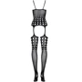 Бодістокінг Obsessive Bodystocking G310 black S/M/L: Матеріал Нейлон