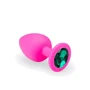 Анальная пробка CRYSTAL Pink Silicone Emerald, S