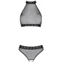 Белье с открытым доступом Passion MOONLIGHT SET Black S/M: Применение На тело