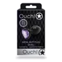 Металлическая анальная пробка Ouch! Heart Gem Gunmetal - Amethyst Purple, S: Особенности С кристаллами