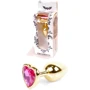 Анальна пробка із кристалом BOSS of TOYS Boss Series - Jewellery Gold Heart PLUG Pink S, BS6400035