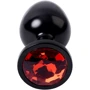 Анальная пробка с кристаллом Metal By Toyfa Вlack anal plug ruby: Наличие вибрации Нет