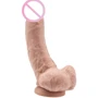 Реалистичный фаллоимитатор с мошонкой и присоской Get Real ToyJoy, 20,5x5 см, телесный: Назначение Вагинальные