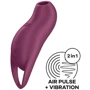 Вакуумний кліторальний стимулятор із вібрацією Satisfyer Pocket Pro 1 Purple: Тип і форма Вібромасажер