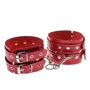 Оковы Leather Double Fix Leg Cuffs, red