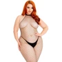 Бодистокинг Leg Avenue Racer neck bodystocking Black Queen Size: Материал Нейлон