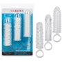 Набор насадок на член California Exotic Novelties - Textured Extension Set: Особенности С усиками, С пупырышками, Ребристая, С кольцом на мошонку