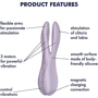 Кліторальний вібратор Satisfyer Threesome 2 Violet: Тип управління Кнопочное