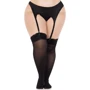 Панчохи Leg Avenue Lace top opaque thigh highs Black 1X/2X: Вид Чулки