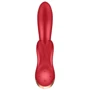 Смарт вибратор кролик с двойным отростком Satisfyer Double Flex Red: Тип и форма Кролик