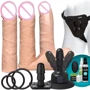 Набор для страпона Doc Johnson Vac-U-Lock VIBRATING Dual Density ULTRASKYN Set
