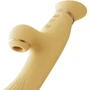 Вибратор с подогревом и вакуумной стимуляцией клитора Zalo - ROSE Vibrator Lemon Yellow: Назначение Вагинальные