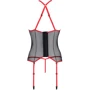 Корсет с пажами Passion SATARA CORSET Вlack/Red S/M (стринги в наборе): Применение На тело