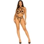 Стрепы-портупея с чокером Leg Avenue Satin elastic harness teddy, One size, Black: Применение На тело