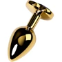 Анальная пробка с кристаллом Metal By Toyfa Gold anal plug Tourmaline: Особенности С кристаллами