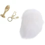Анальная пробка Кроличий хвост LOCKINK SEVANDA White Bunny-Tail Anal Rose-shape Plug фото 7