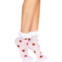Носки с клубничным принтом Leg Avenue Strawberry ruffle top anklets One size: Размер Универсальный