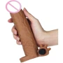 Насадка на член LoveToy Pleasure X-Tender Vibrating Penis Sleeve Add 2" Brown: Наличие вибрации Есть