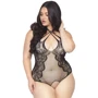 Тедді з відкритим доступом Leg Avenue Net and lace 1X–2X Black: Застосування На тело