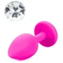 Силиконовая анальная пробка с кристаллом Silicon Pink 01 ( размер S ), SKN-SIL-PINK 01