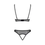 Комплект Passion Christa Set black L/XL: браллет с ажурным лифом и открытыми трусиками: Вид Комплекты