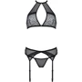 Комплект белья Passion SATARA SET Вlack L/XL: Материал Вискоза