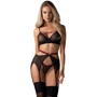 Комплект Obsessive Novenes 3-pcs set M/L