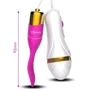 Вібратор XESE VE10-DR Pink (12 режимів вібрації, зарядка від USB): Довжина, см 9.2