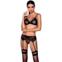 Комплект белья Passion NESSY SET Black L/XL