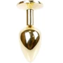 Анальная пробка с кристаллом BOSS of TOYS Boss Series - Jewellery Gold PLUG Green S, BS6400024: Тип Анальные пробки