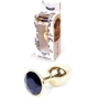 Анальная пробка с кристаллом BOSS of TOYS Boss Series - Jewellery Gold PLUG Black S, BS6400020