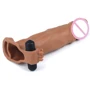 Насадка на член LoveToy Pleasure X-Tender Vibrating Penis Sleeve Add 2" Brown: Назначение Для увеличения