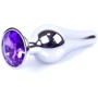 Анальная пробка с кристаллом BOSS of TOYS Boss Series - Jewellery Silver BUTT PLUG Purple, BS6400079 фото 8