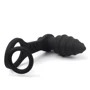 Анальная пробка с эрекционным кольцом и вибрацией LoveToy Ass Rasca Prostate Plug Combo Vibrating Black: Материал Силикон