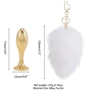 Анальная пробка Кроличий хвост LOCKINK Sevanda White Bunny-Tail Anal Pear-shape Plug: Наличие вибрации Нет