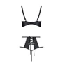 Комплект из эко-кожи Passion Tamaris Set black S/M: бюстгальтер и трусики с перфорацией: Применение На тело