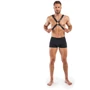Портупея Bedroom Fantasies Lionel High Halter - Black: Применение На грудь