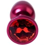 Анальная пробка с кристаллом Metal By Toyfa Burgundy Anal Plug Ruby: Материал Медицинский металл