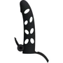 Насадка на член LYBAILE Pretty Love Penis Sleeve With Ball Strap 5.98" Black: Наличие вибрации Есть
