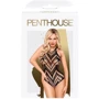 Боди с геометрическим орнаментом Penthouse - Go Hotter Black S/L: Применение На тело